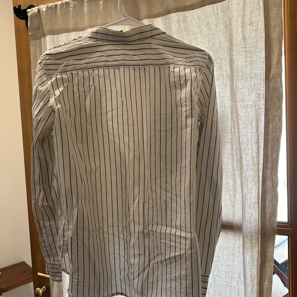 Ralph Lauren Double RL Black and White Striped Blouse - Picture 3 of 4